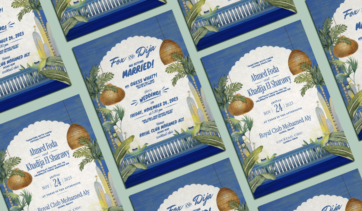 Boho Wedding Invite – Midsummer Desert Theme (AI File)