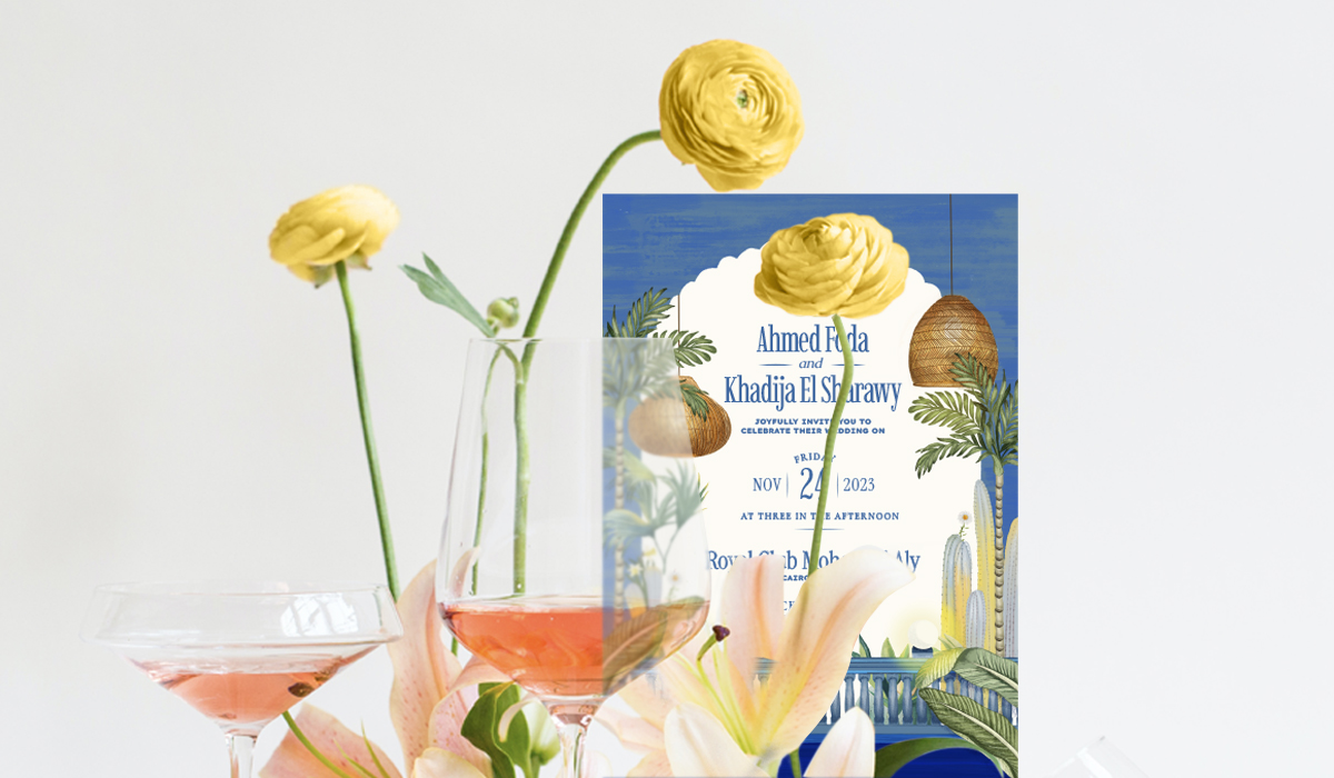 Boho Wedding Invite – Midsummer Desert Theme (AI File)