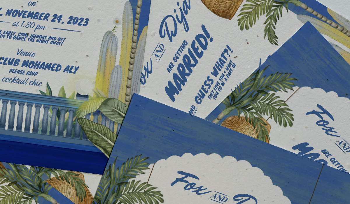 Boho Wedding Invite – Midsummer Desert Theme (AI File)