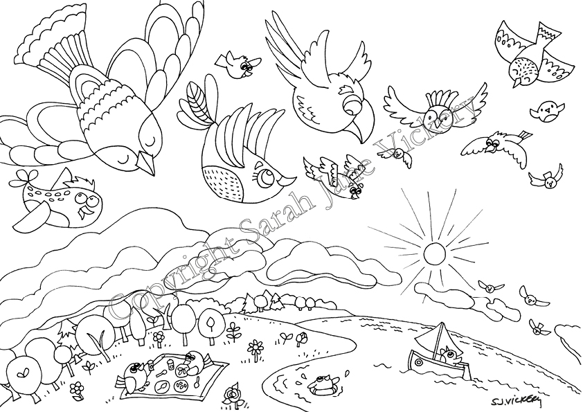 Cartoon Club Colouring e-Book (PDF)