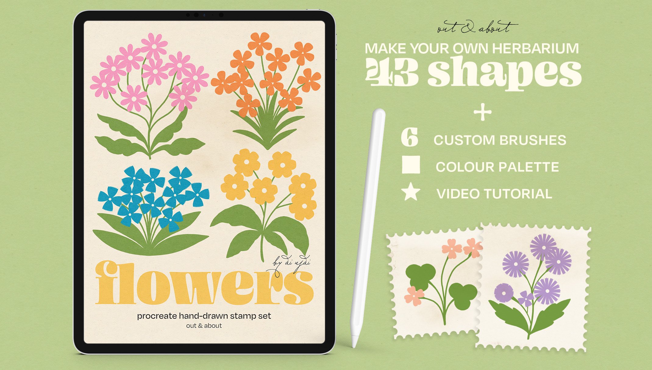 Procreate Stamp Set: Flowers