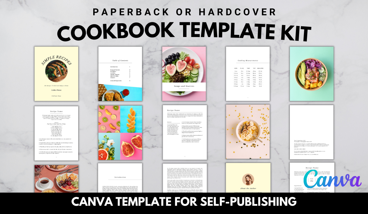 Cookbook Template and Kit for Self-Publishing (7x10 Inch Book) | Buy ...