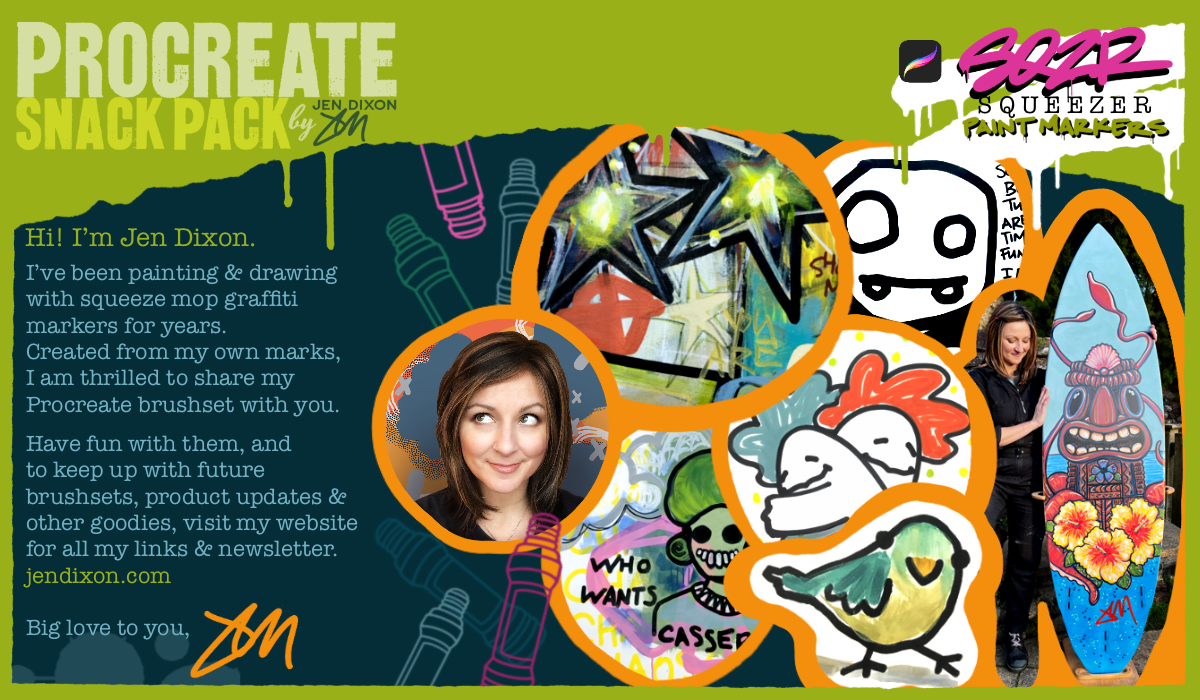 SQZR Squeezer Paint Markers - Procreate Snack Pack