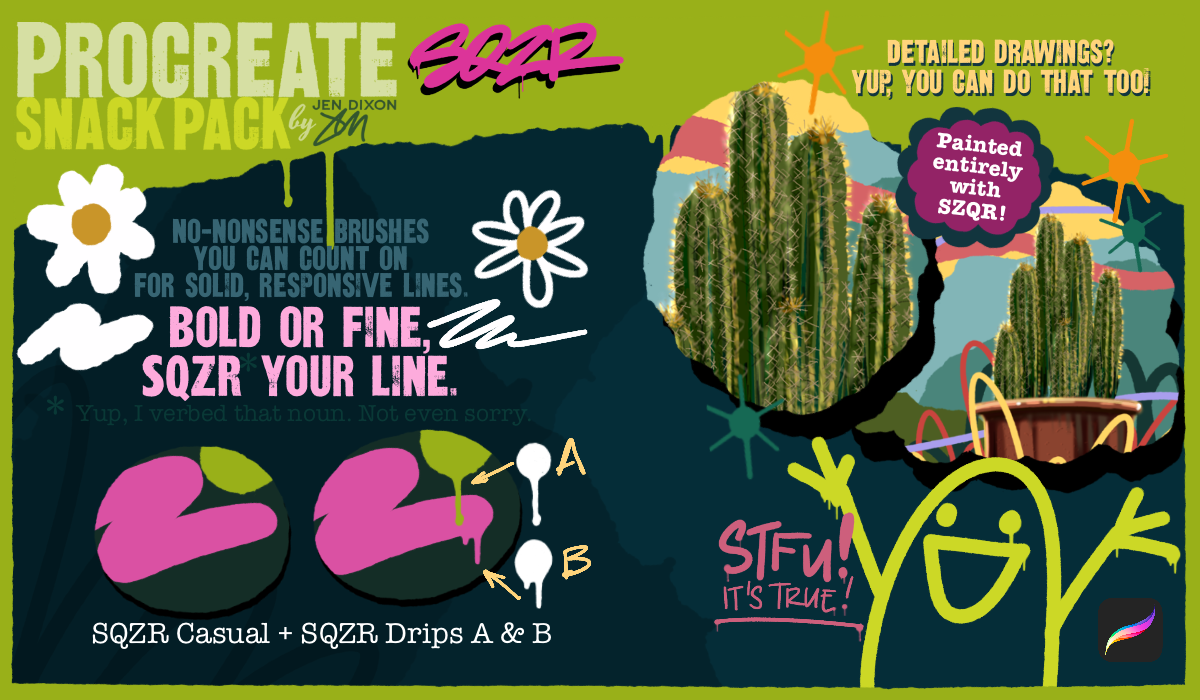 SQZR Squeezer Paint Markers - Procreate Snack Pack