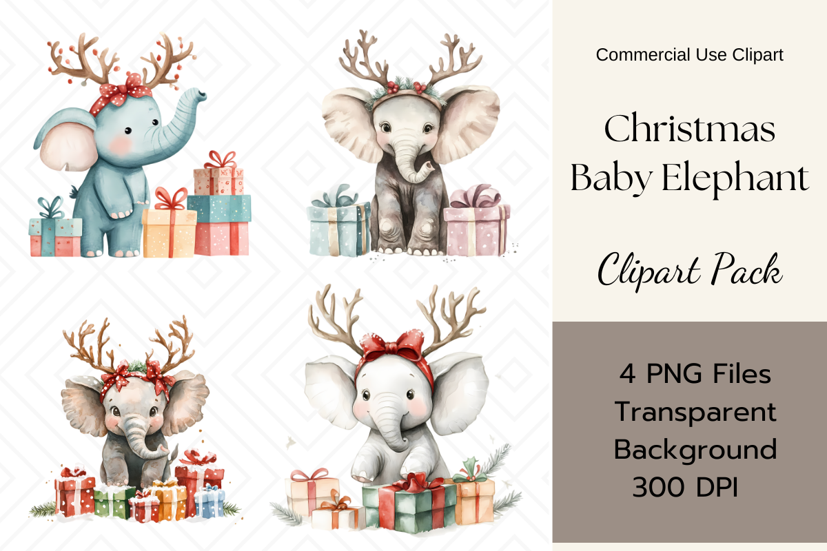 Christmas Animals Clipart Value Bundle