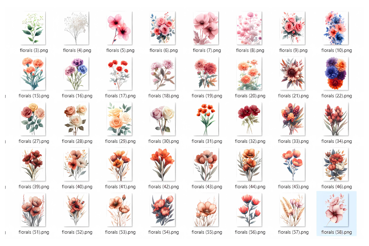 Petal Palette Floral Clipart Collection