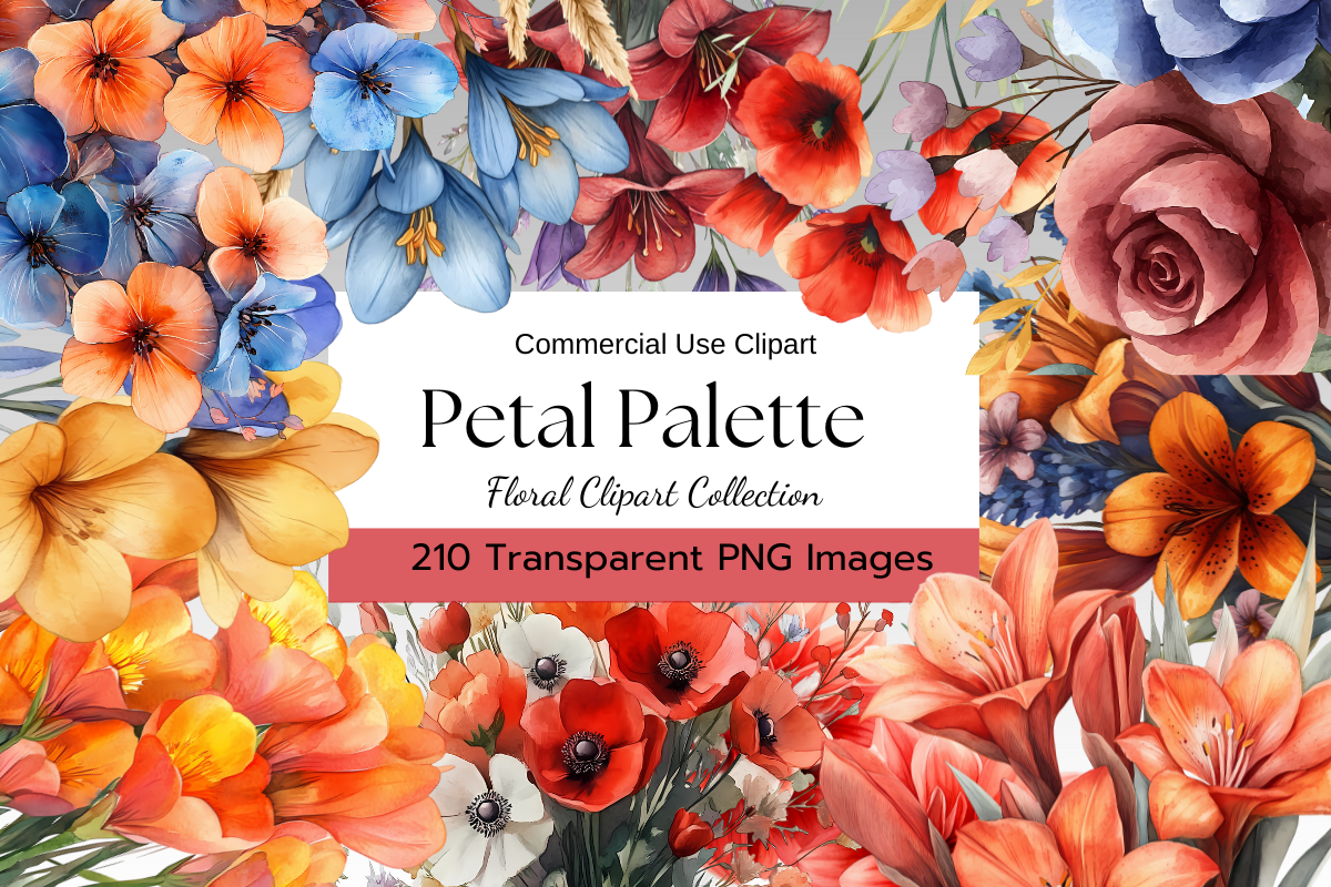 Petal Palette Floral Clipart Collection