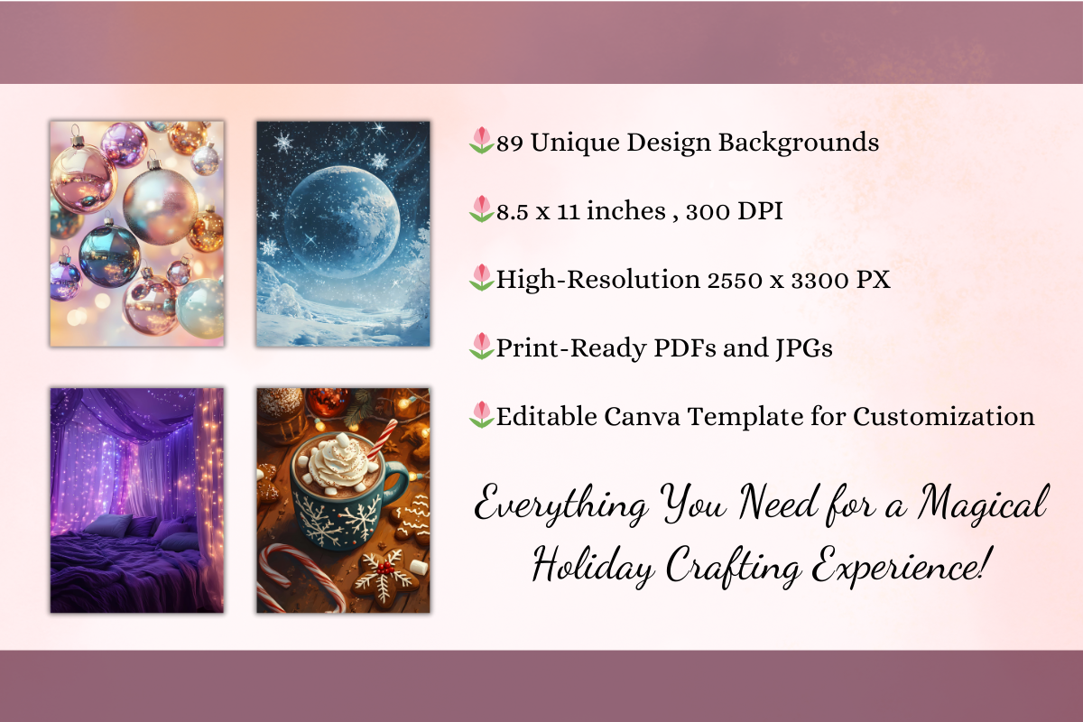 Christmas Junk Journal Background Pages
